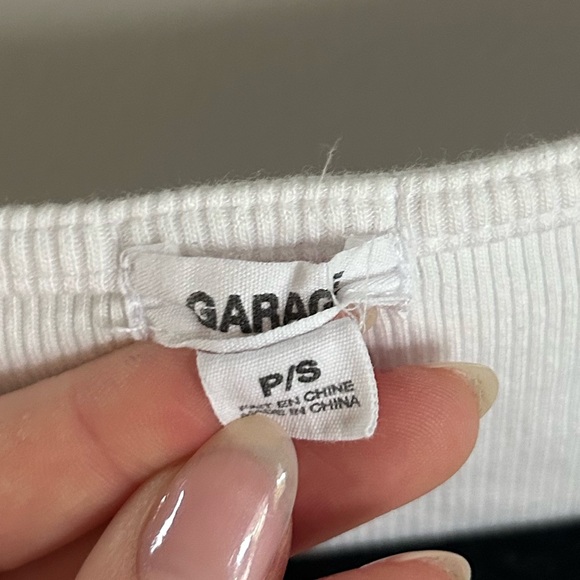 Garage White corset tee shirt - Picture 3 of 3